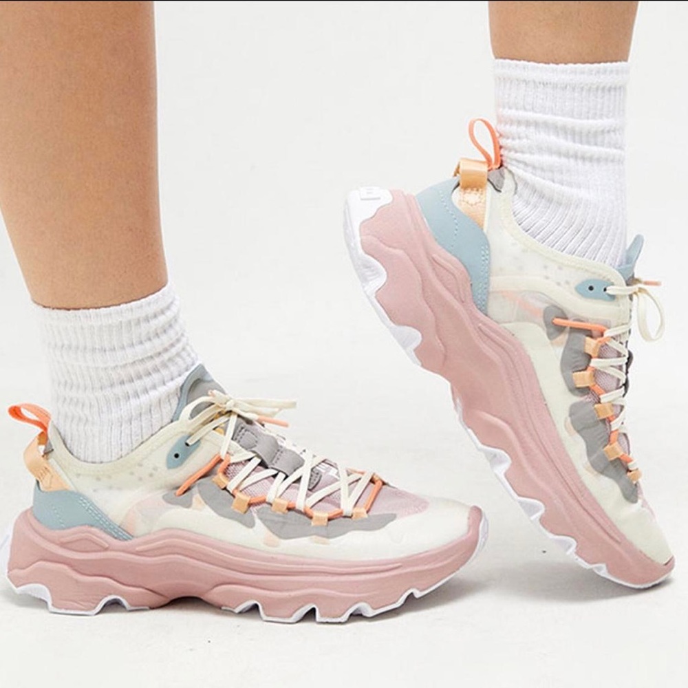 Sorel Women's Chunky Sneakers in Pastel Pink, Cream & Light Blue